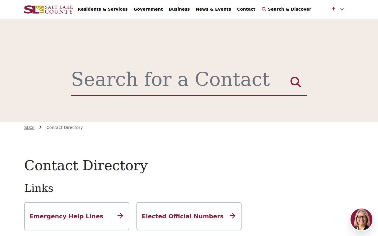 Salt Lake County contact directory pages in the Utah phone directory
