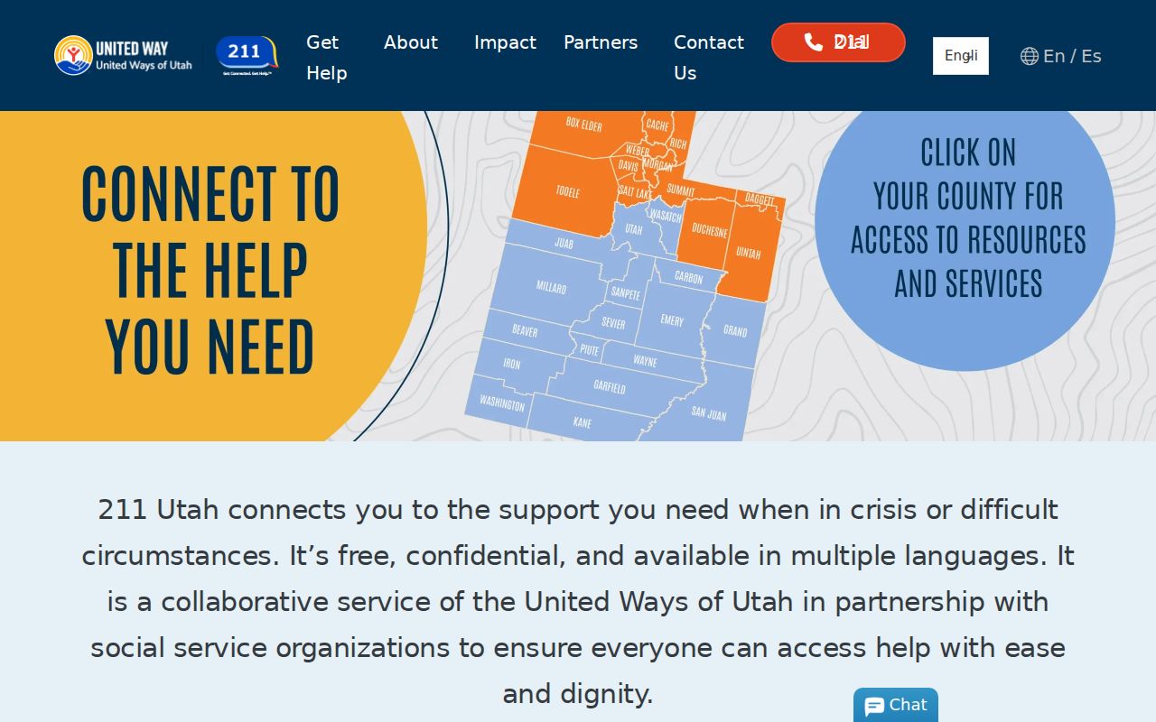 Utah 211 as a phone code access point in the Utah phone directory
